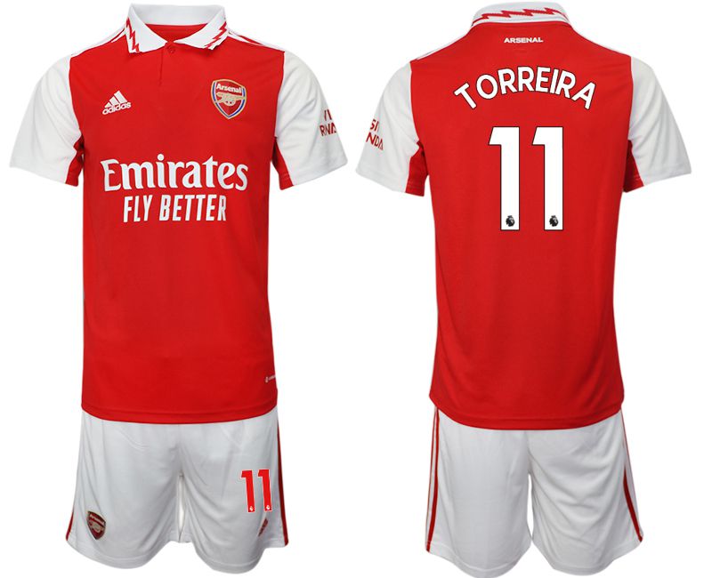 Cheap Men 2022-2023 Club Arsenal home red 11 Soccer Jersey